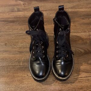 Madden Girl Black Combat Boots